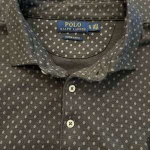 Polo by Ralph Lauren Men's Gray Patterned Shirt